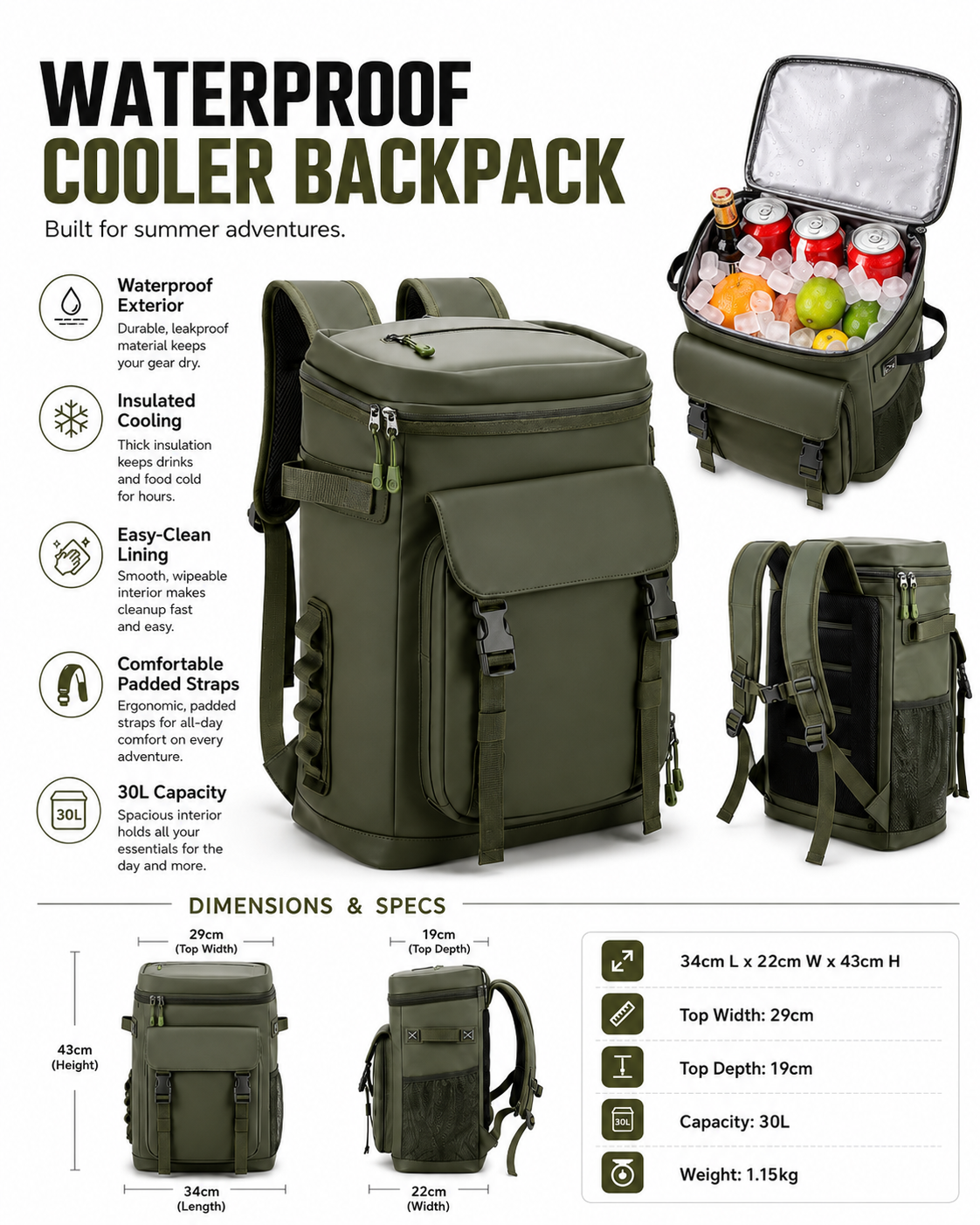 Legendary Insulated Waterproof Backpack
